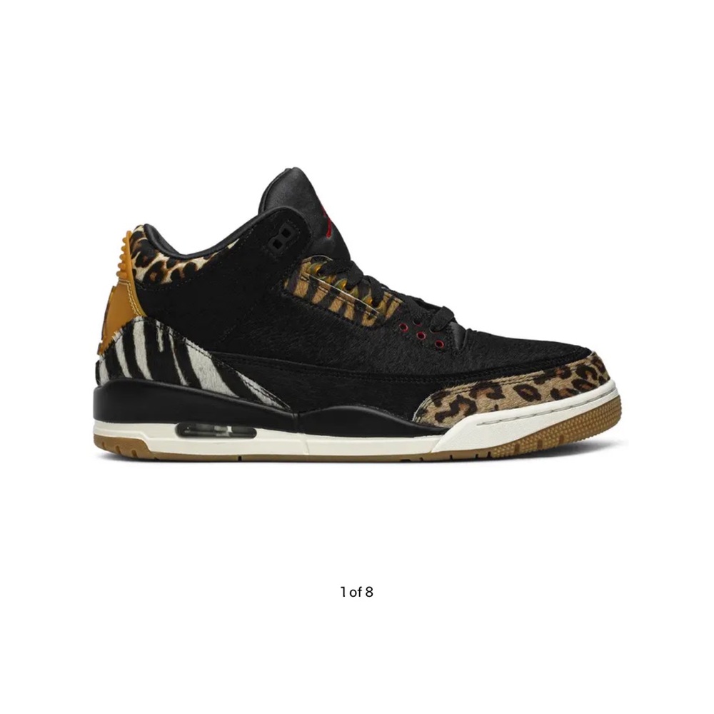 Nike Air Jordan 3 Retro SE 'Animal Instinct' Black and Brown Sneakers size 12
